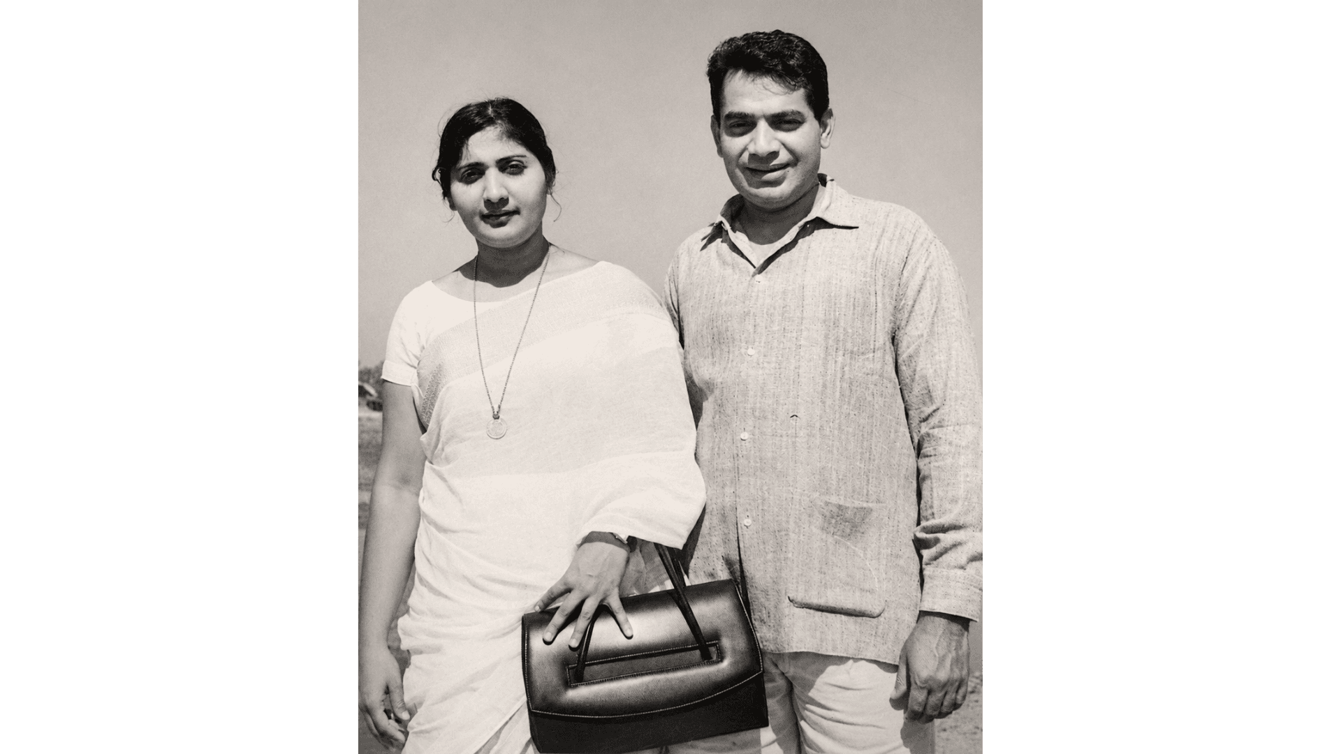 Archival photograph — With his wife, Shakuntala, in their early years together