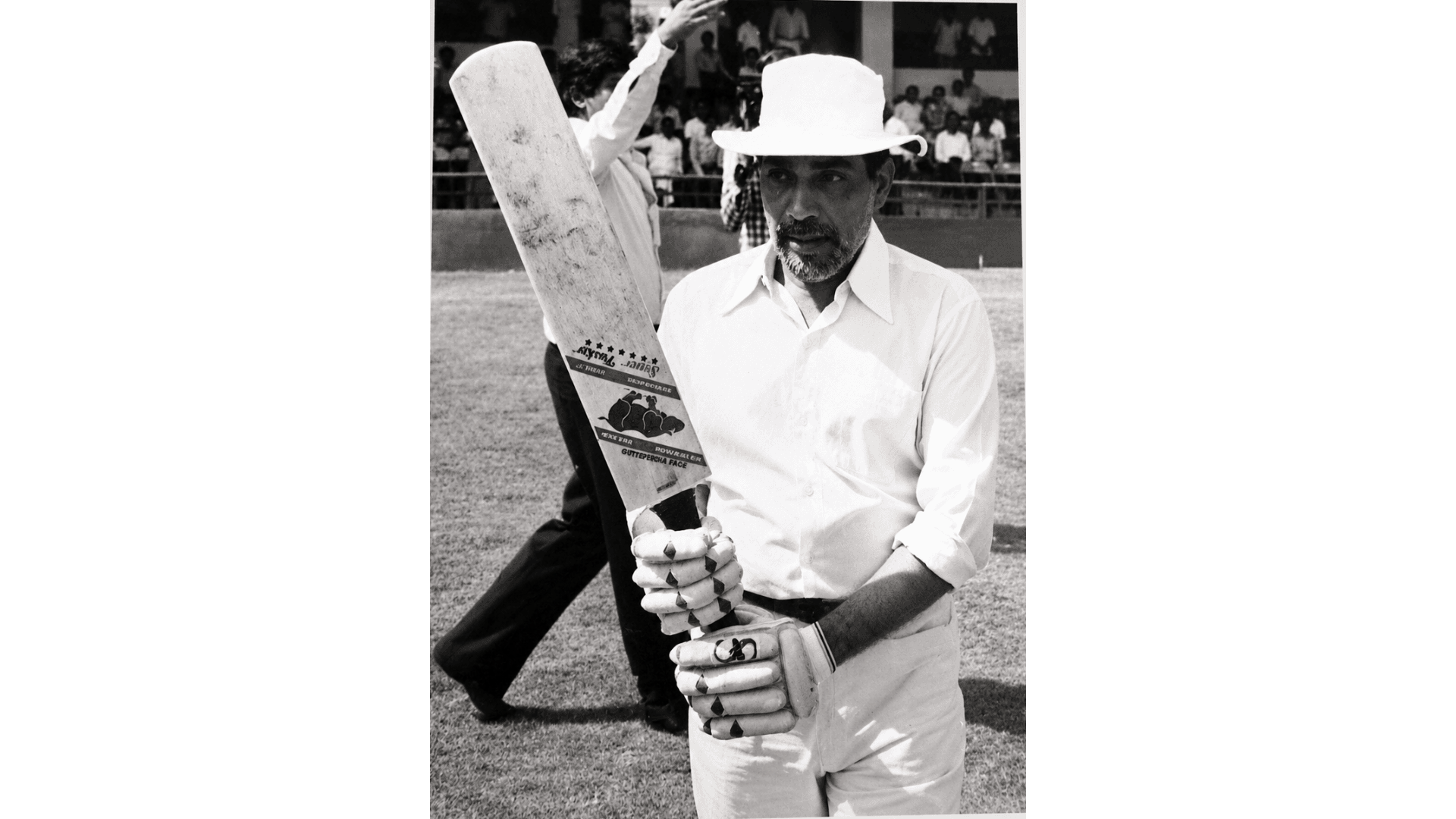 Archival photograph — Batting on the cricket field