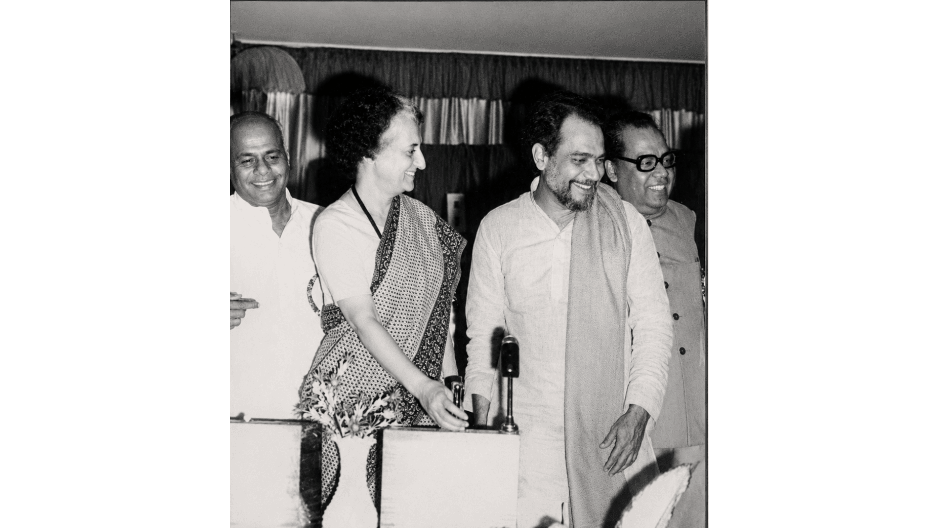 Archival photograph — Sharing a lighter moment at a function in Delhi